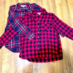 Old Navy Flannel Shirts Lot of 2 Large